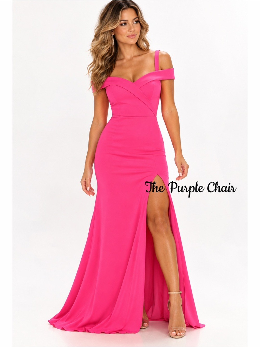 FASHION NOVA NWT Pink Love And Support Front Slit Maxi Dress S